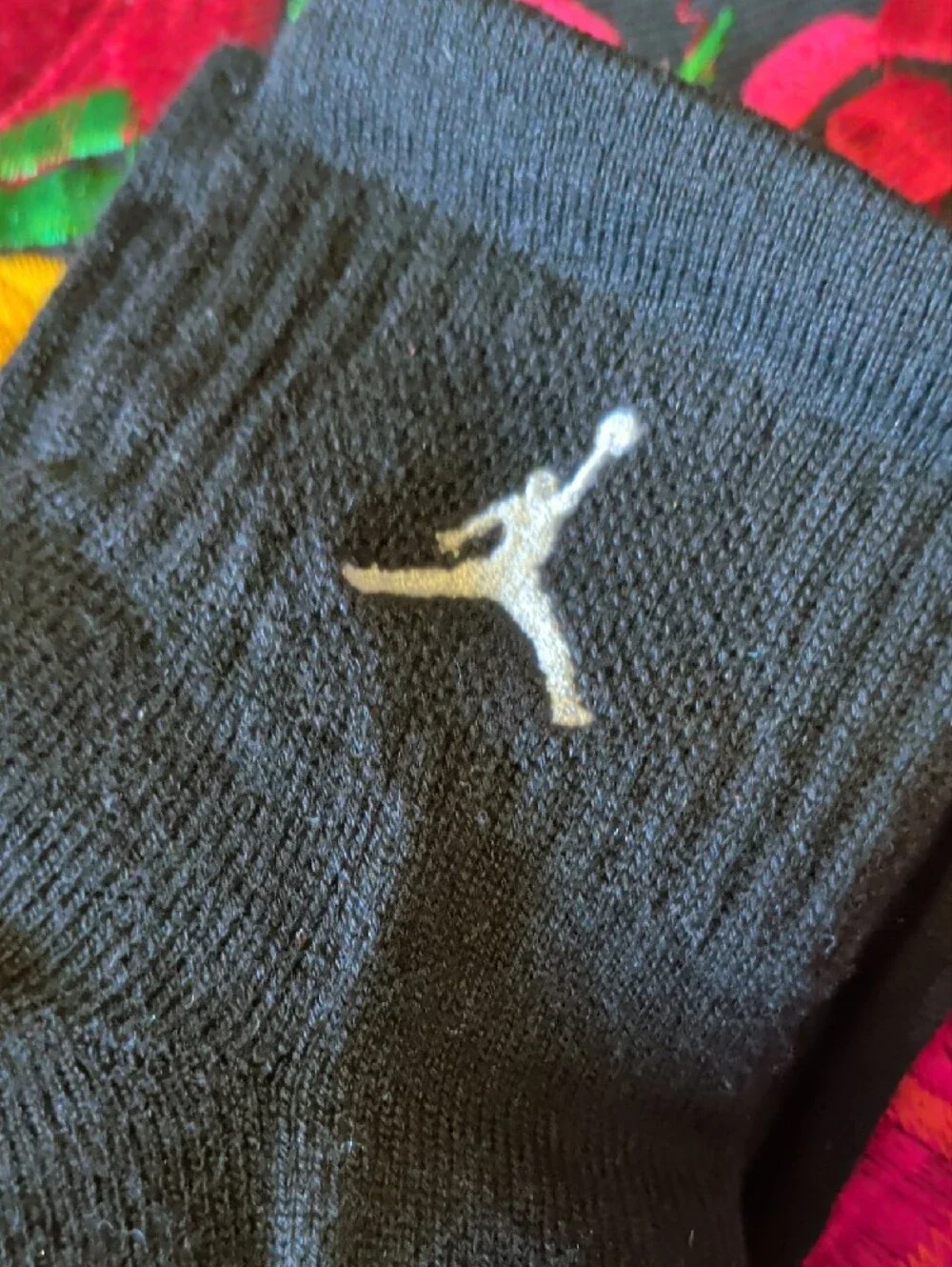 Jordan Black Athletic Crew Socks with White Jumpman Logo